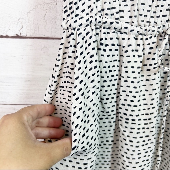 Lucky Brand White Black Geometric Maxi Sleeveless Boho Dress Size S - Picture 7 of 12